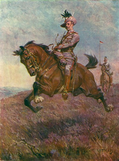 Officier en soldaat van de New South Wales Lancers, Boerenoorlog, Zuid-Afrika door William T. Maud